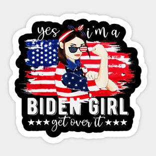 yes i'm a Joe Biden girl 2020 joe biden for president biden T-Shirt Sticker